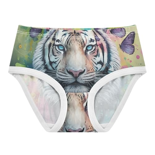 Cotton Girls Underwear Toddlers Vibrant Painting Tiger Butterfly Girl Panties Cute Aesthetic Undies Kids Briefs 2t