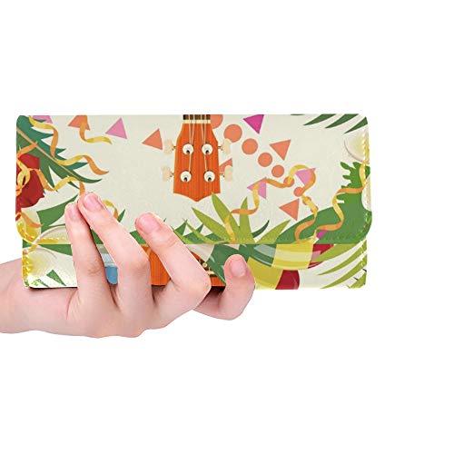 Borsa a forma di unica su ordinazione di benvenuto del manifesto di viaggio di Cuba Donne Portafoglio a tre ante Borsa lunga Porta carte di credito Borsa