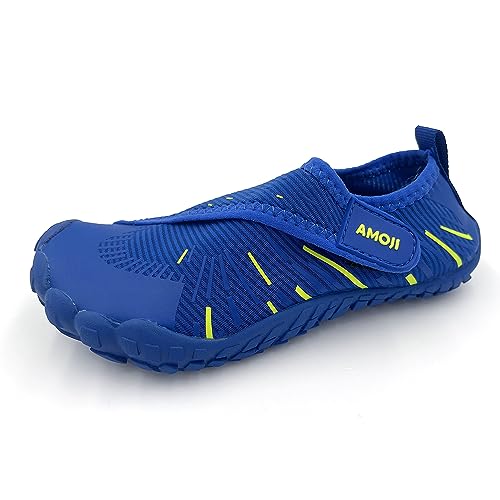 Amoji Water Shoes Kids Boys Girls Water Sneakers Slip On Aqua for Beach Swim Pool 2388 Blue 10 Toddler