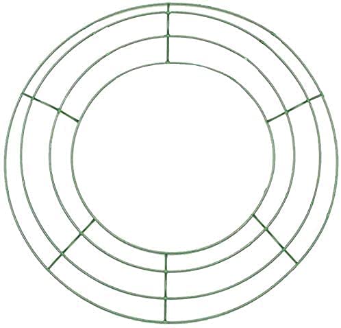 Green Wire Metal Wreath Frame for Crafts - Create Floral, Glamorous, & Earthy Designs - Green (1, 12