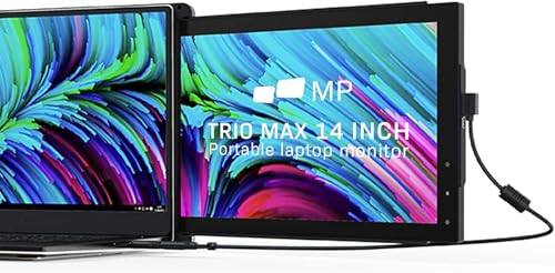 Image of Mobile Pixels Trio Max Portable Monitor, 14'' Full HD IPS Dual Triple Monitor for laptops, USB C /USB A Powered Portable Display,Windows /OS /Android /Switch Compatible (One Monitor Only)