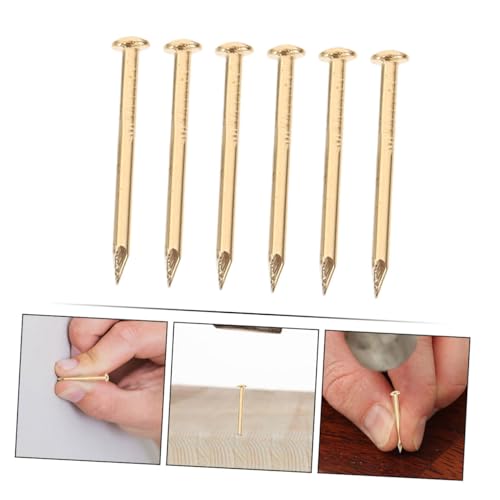 200 clavos con cabeza redonda de cobre para reparación de muebles en casa miniatura 7