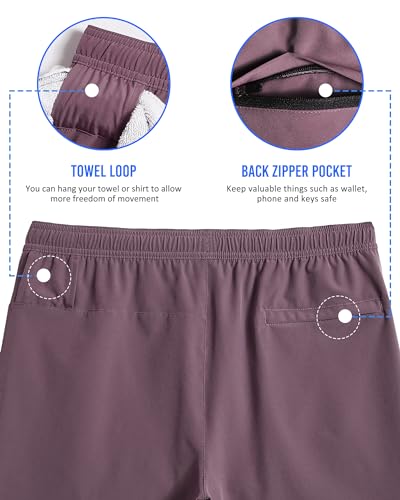 Image of maamgic Mens 5 inch Gym Running Shorts for Men 2 in 1 Quick Dry Workout Athletic Shorts