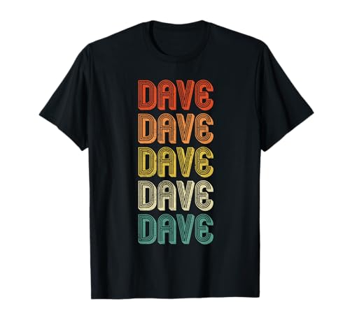 Dave Gifts Vintage Retro Black T-Shirt, Small,...