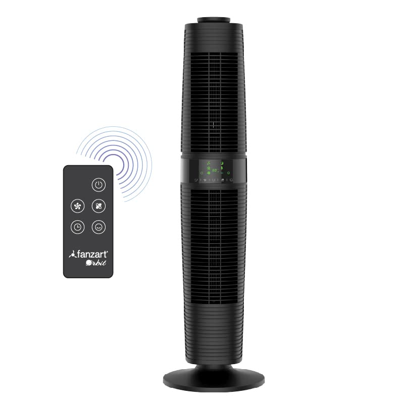 Buy Fanzart Orbit Bladeless Tower fan with Builtin Dust Filter, 360