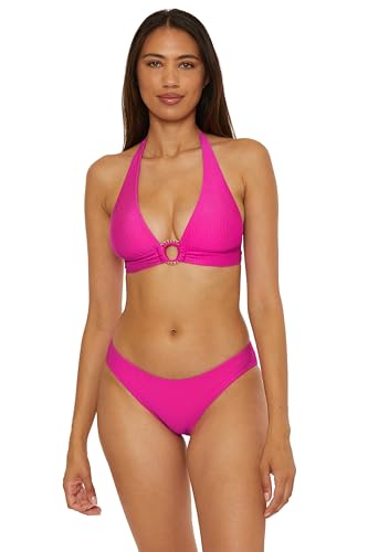 BECCA Women's Monte Carlo Halter Bikini Top, Adjustable, Tie Back, Swimwear Separates3