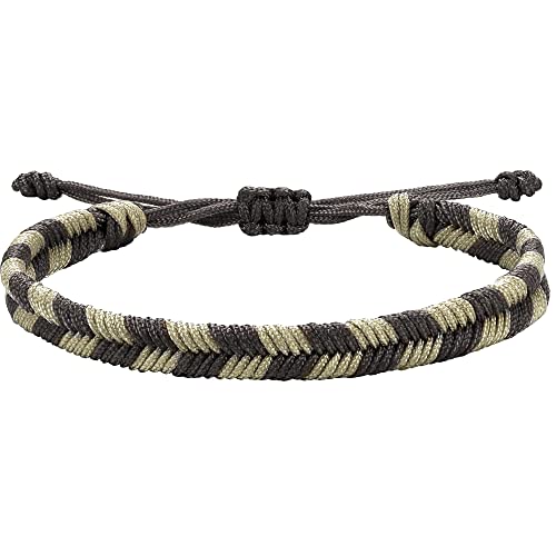 JENDEAR SHINE Braided Rope Bracelet for Men, Plaid Pattern Hand Braided Adjustable Nylon Bracelet, Birthday Friendship Gift for Men.