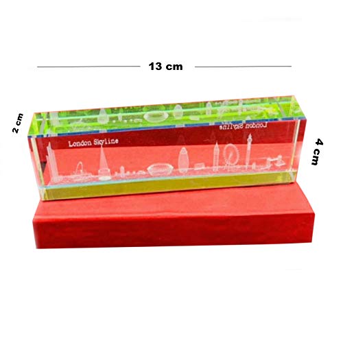 Buosha London Skyline Crystal Ornament, 3D Laser Engraved Glass Souvenir, British Landmark Display Piece - Image 2