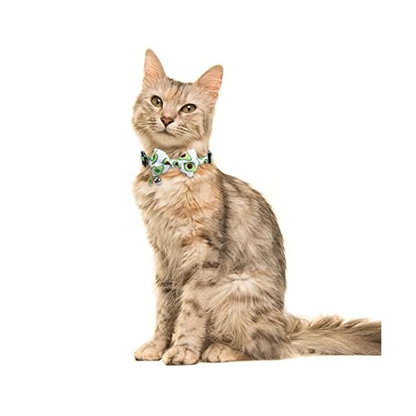 Lamphyface 3 pack/set cat collar breakaway with cute bow tie and bell for kitty adjustable safety fruit - image 7