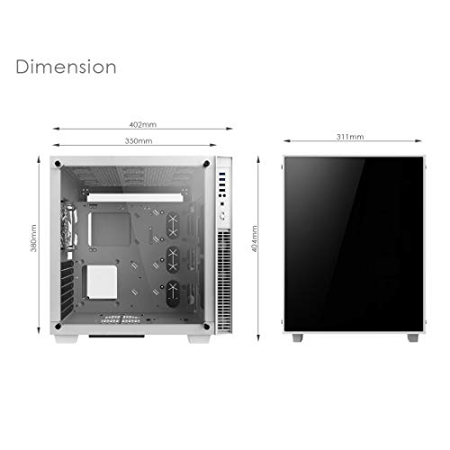 Anidees CL-CUBE-W-AR ATX Acier/verre trempé Cube