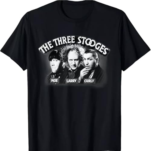 XKYYPOORWW VTG The Three Stooges Poster T-Shirt Unisex BlackL