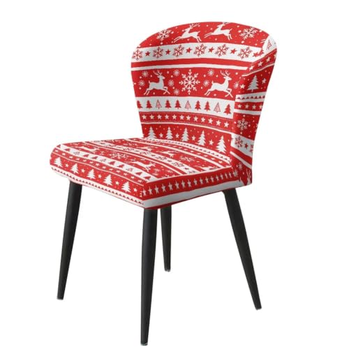Image of Christmas Tree Stripes Bar Stool Covers,4 Pack Stretch Waterproof Bar Stool Chair Cover for Dining Room Cafe Furniture Chair Seat Protectors Seat Covers