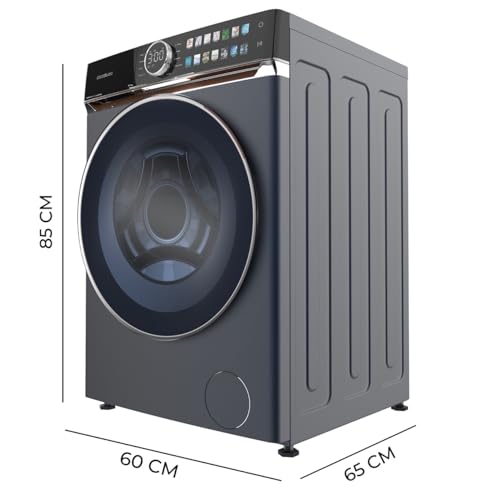 Cecotec Lavadora 10Kg Carga Frontal Bolero DressCode 10980 Direct Drive Blue A. 1400RPM, Motor Direct Drive, Bajo Consumo, Pantalla FullColor, Acabados Imitación Cuero, Puerta XXL y Vapor - imagen 2