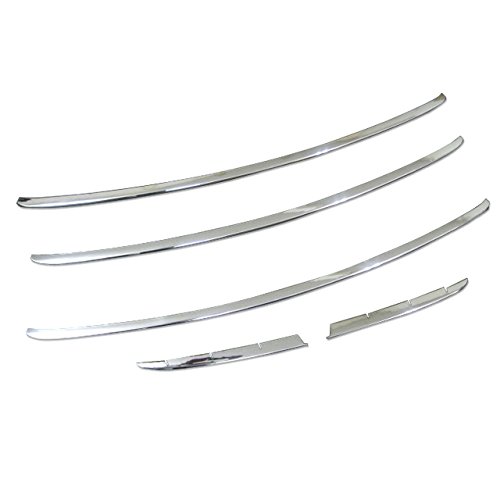 鏡面 仕上げ プリウス ZVW30系 前期 用 フロントバンパーグリル 5Pセット オールメッキカバー クロームメッキ加工 エンブレム メッキパーツ バンパー グリル フロント シルバー FJ0964