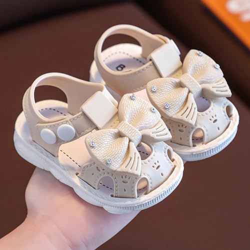 Toddler Girls Bowknot Closed Toe Soft Sole Beach Sandals Small Children's Summer Non Slip Casual Outdoor Shoes2