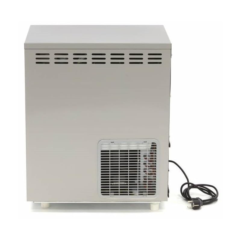 Machine à Glace Pilée en Paillettes – 30 kg/24h – Stockage 10 kg – Inox – Refroidissement à Air – Glace en Grains, Pilée et Paillettes