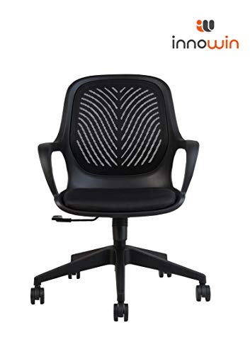 Image of INNOWIN Zara Low Back Chair for Home & Office (Black)| 3 Years Limited Warranty