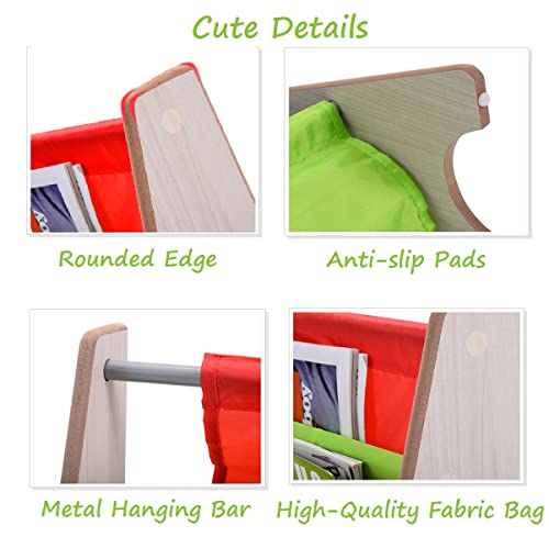 Giantex Libreria per Bambini in Legno con 4