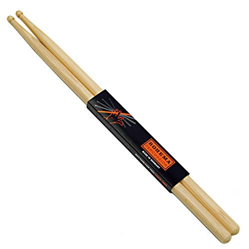 Baquetas Rohema 61327/2 The German Drumstick con punta redondeada, madera de caoba lacada, tamaño SD4-H miniatura 1