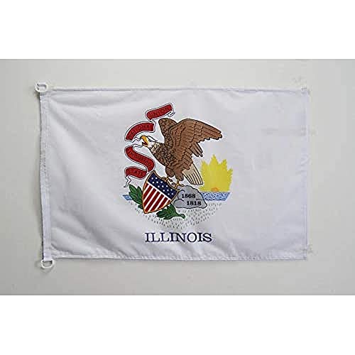 AZ FLAG Illinois Nautical Flag 18'' x 12'', US state of Illinois flags 30 x 45 cm, Banner 12x18 in for boat