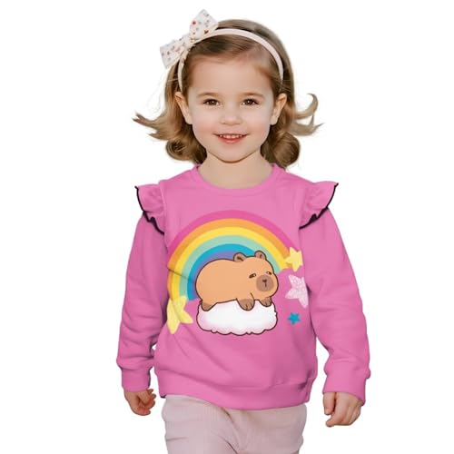 Sweatshirts Shirt Tee Tops for Toddler Girls Size 1-8Y Long Sleeve Crew Neck Sweatshirts Shirt