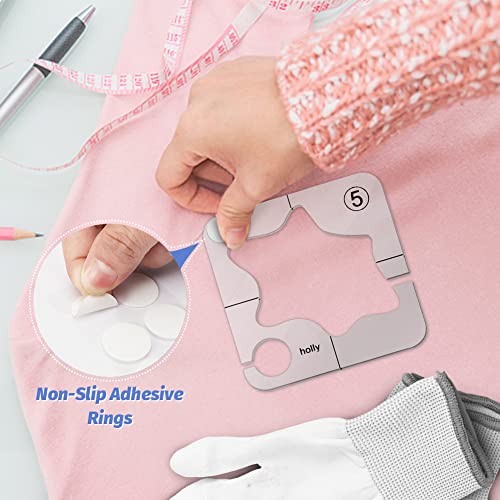 Sycooven 13 Pcs Free Motion Quilting Template Set Includes 8 Quilting Templates, Quilting Frame, Quilting Gloves, Ruler And Quilting Stickers For Diy Quilting On Sewing Machine #TOP5