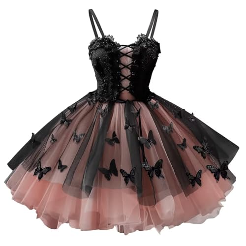 3D Butterfly Homecoming Dress Sparkly Tiered Tulle Lace Appliques Short Prom Dresses