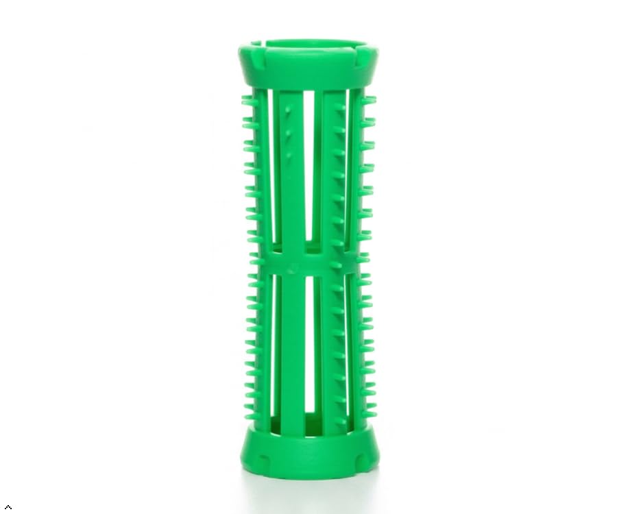 Head Jog Plastic Hair Rollers 12 x 18mm Green with 12 Free Pins - Heat Free Hair Curlers for All Hair Types