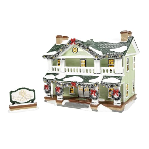 Snow Village Senior Living Center edificio de cerámica multicolor iluminado 19cm 2