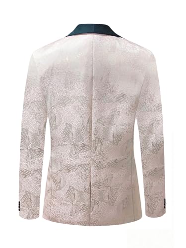 Men's Floral Tailcoat Jacket, Dinner Party, Dance Party, Wedding Fashion Suit Jacket2