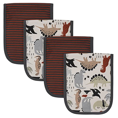 Image of Gerber Baby 4-Pack Terry Burp Cloths, Dino, One Size