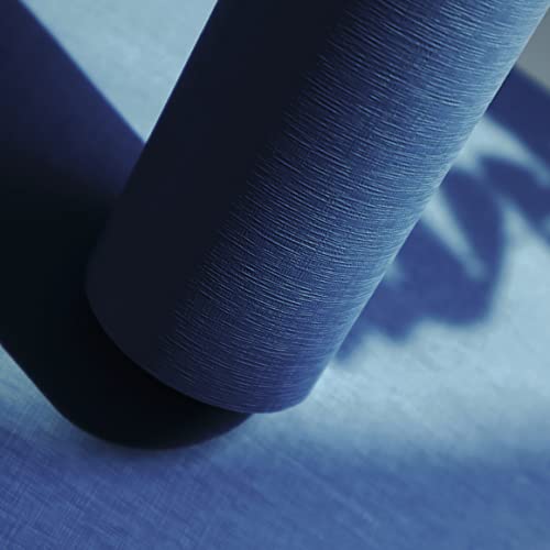 Safiyya Peel And Stick Wallpaper Dark Blue Contact Paper Linen Texture Contact Paper Removable Wallpaper Decorative Self Adhesive Wallpaper Vinyl Rolls 118"X15.7" #TOP20