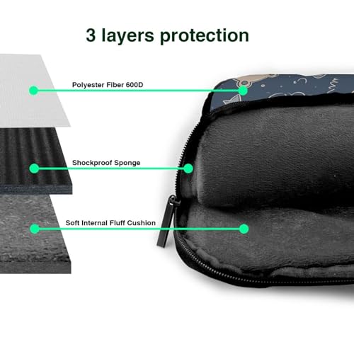 Maletín para laptop 13-15.6 pulg. negro unisex miniatura 6