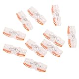 WEKADRIN 10 Stück Teiliges Hebel Steckverbinder Schnelle Kabelverbindung Kompakte Isolierte Durchgangsverbinder für Elektroinstallation Feuerhemmend Korrosionsbeständig Vielseitig für Haus