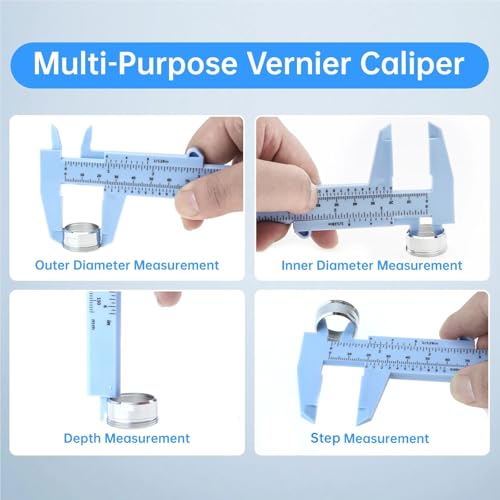 Calibrador Vernier Mini 0-150mm Plástico Métrico e Imperial miniatura 4