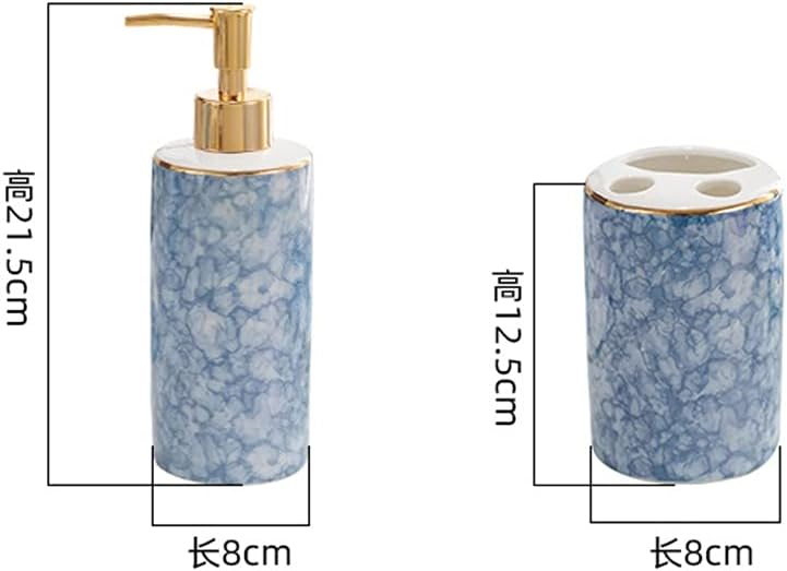 European Bathroom Toiletries Set Ceramic Five-piece Bone China