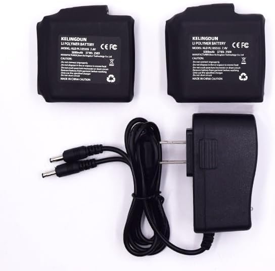5000mAh 7.4V Battery Pack of 2, Batteries for Heated Gloves, Rechargeable Lithium Polymer Battery Replacement, Socks, Hats, Mittens, Vest, Jacket, Hand Muff, Boots, Hat, Knee Braces - Image 5