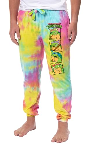 Teenage Mutant Ninja Turtles TMNT Men's Tie-Dye Sleep Jogger Pajama Pants For Adults