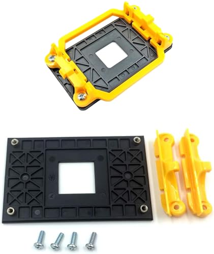 Image of 5 PCS CPU Heatsink Bracket Stand Base for AM3 Socket, AM3 Black Bracket Base *1 + 4 Screws, Durable Computer Hardware Accessory for DIY PC Builders and Upgraders