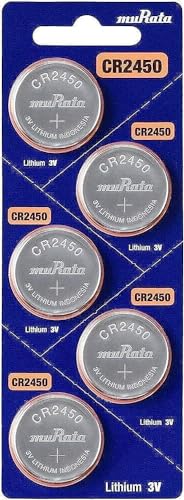 Murata 248414 Cr2450-Beabae - Batteria A Bottone Cr 2450, Al Litio, 610 Mah, 3 V, 5 Pezzi