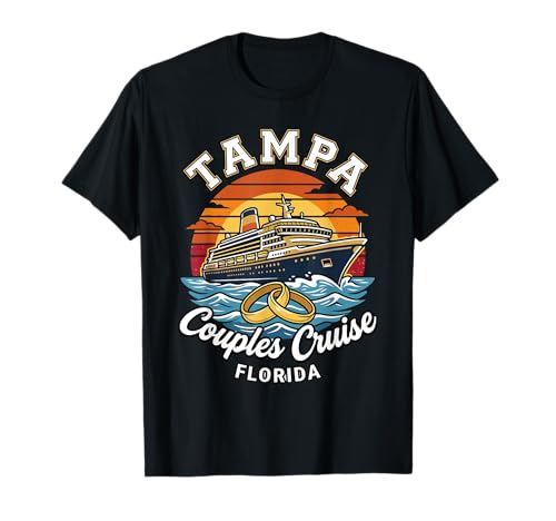 Tampa Couples Cruise Florida Romantic Sunset Voyage T-Shirt