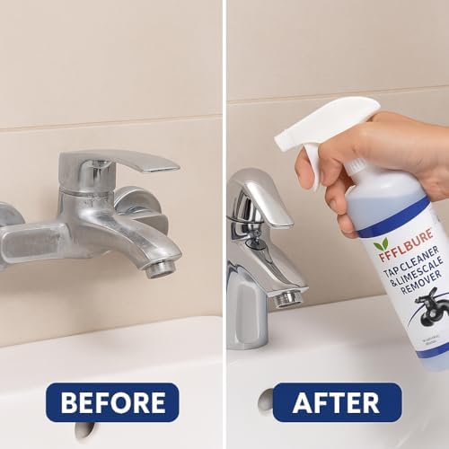Image of Tap-Shower & Limescale Remover -500 ml | Descaler Liquid | Instantly Removes Stains | Cleans in 60 seconds | Non-Toxic | Shine like New | Suitable for Bathroom, Taps, Showers,Tiles, Mirrors