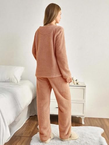 Image of KOTTY Women's Black Winter Tracksuit Co-Ord Set | Warm Woolen Fleece Jogger & Sweatshirt Suit for Stylish Gym & Travel Wear