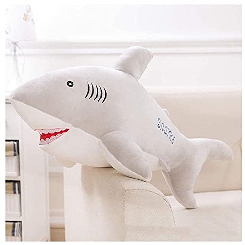 Image of RVA Cute Ocean Shark Soft Toy for Kids Animal Lovely Cartoon Lovable Birthday Gift for Babies, Girls, Boy, Cuddly Soft Plushies Stuffed Plush Companions (Size: 40cm Color: Grey)