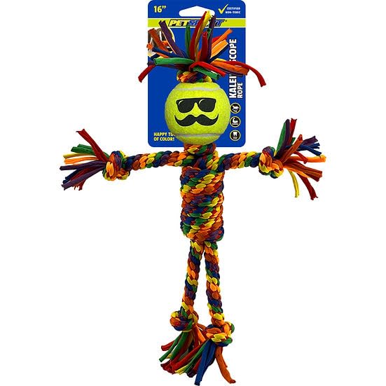 PetSport Kaleidoscope Rope Dude with Ball - 16"