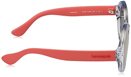 Havaianas Men's Floripa/M Oval Sunglasses, Crystal Clear, 51mm, 23mm3
