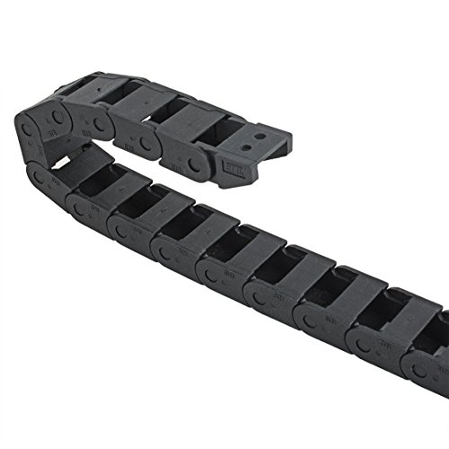 Uxcell R18 10Mm X 15Mm（Inner H*Inner W）Black Plastic Cable Wire Carrier Drag Chain 1M Length For Cnc #TOP3