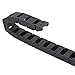 uxcell R18 10mm x 15mm（Inner H*Inner W）Black Plastic Cable Wire Carrier Drag Chain 1M Length for CNC