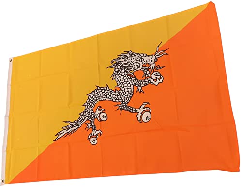 NWFlags Bhutan Flag 5ft x 3ft 75d Premium Polyester Suitable For Flagpoles