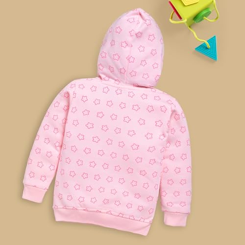 Image of LuvLap Baby Girls Full Sleeve Hooded Sweatshirt & Pyjama Set Pack of 1